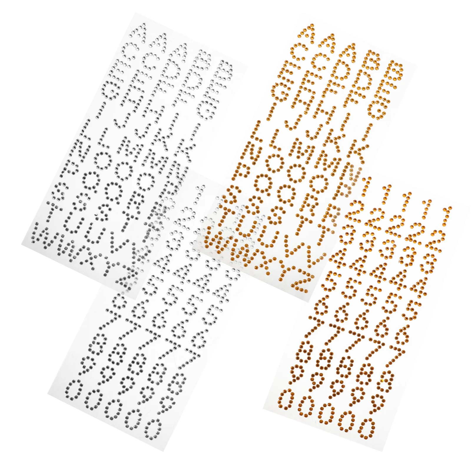 4 Sheets Acrylic Diamond Letters Rhinestone Stickers Alphabet Number Stickers for DIY Crafts Scrapbooking Cards Decorations