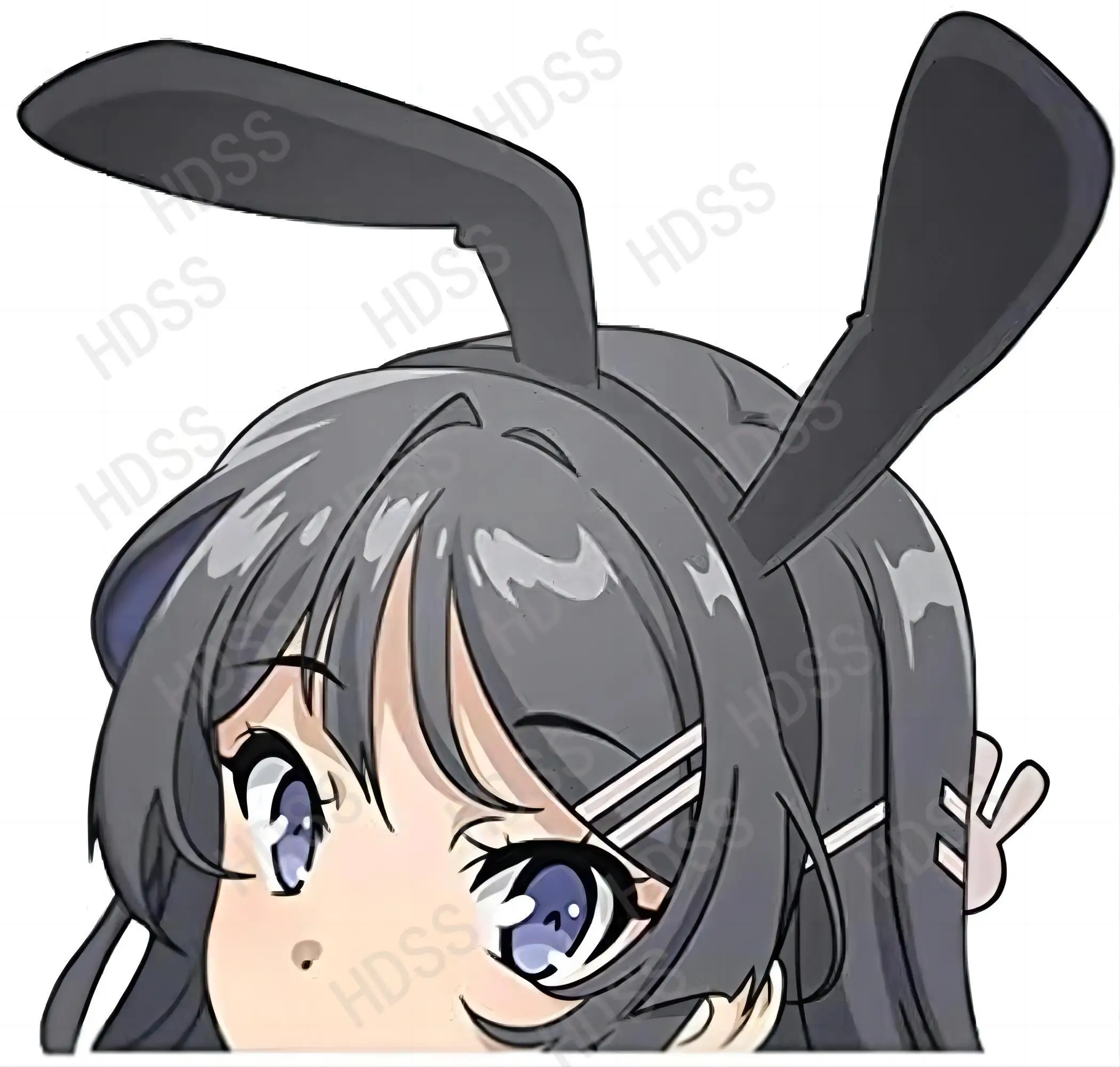 

VYAHDSS-Mai Sakurajima Peeker Anime Car sticker Bunny Girl PVC Window Laptop Bumper Water Bottle Skatebaord Decals