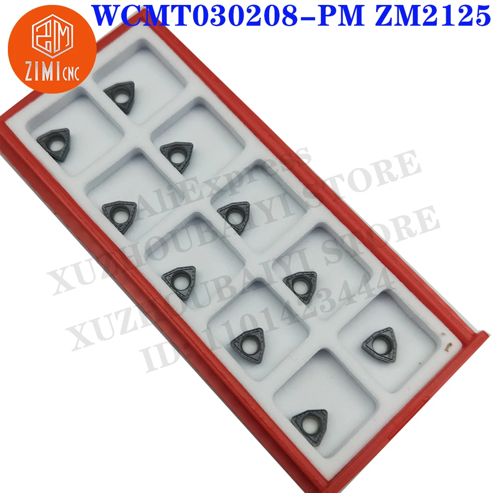 WCMT030208-PMZM2125 WCMT030208-PM Inserti per trapano a U in carburo Strumento di tornitura indicizzabile Tornio da taglio Strumento CNC tornio per metalli Strumento per tagliare