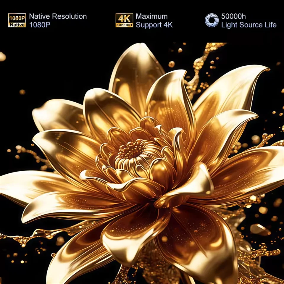 حار FY318 8000 لومينز أندرويد 11 4K متعاطي المخدرات العارض كامل HD 1080P 4K فيديو الصوت المسرح المنزلي التركيز التلقائي كيستون 5G المزدوج واي فاي #2