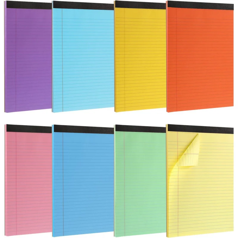 8 opakowań małych notesów 5x8, Legal 5x8 College Ruled Perforated Lined Writing Home, Study, Of