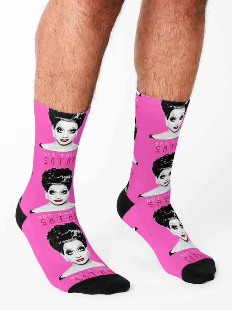 Bianca Del Rio Not Today Satan Socks winter gifts anti slip football hip hop warm winter Men's Socks Women's