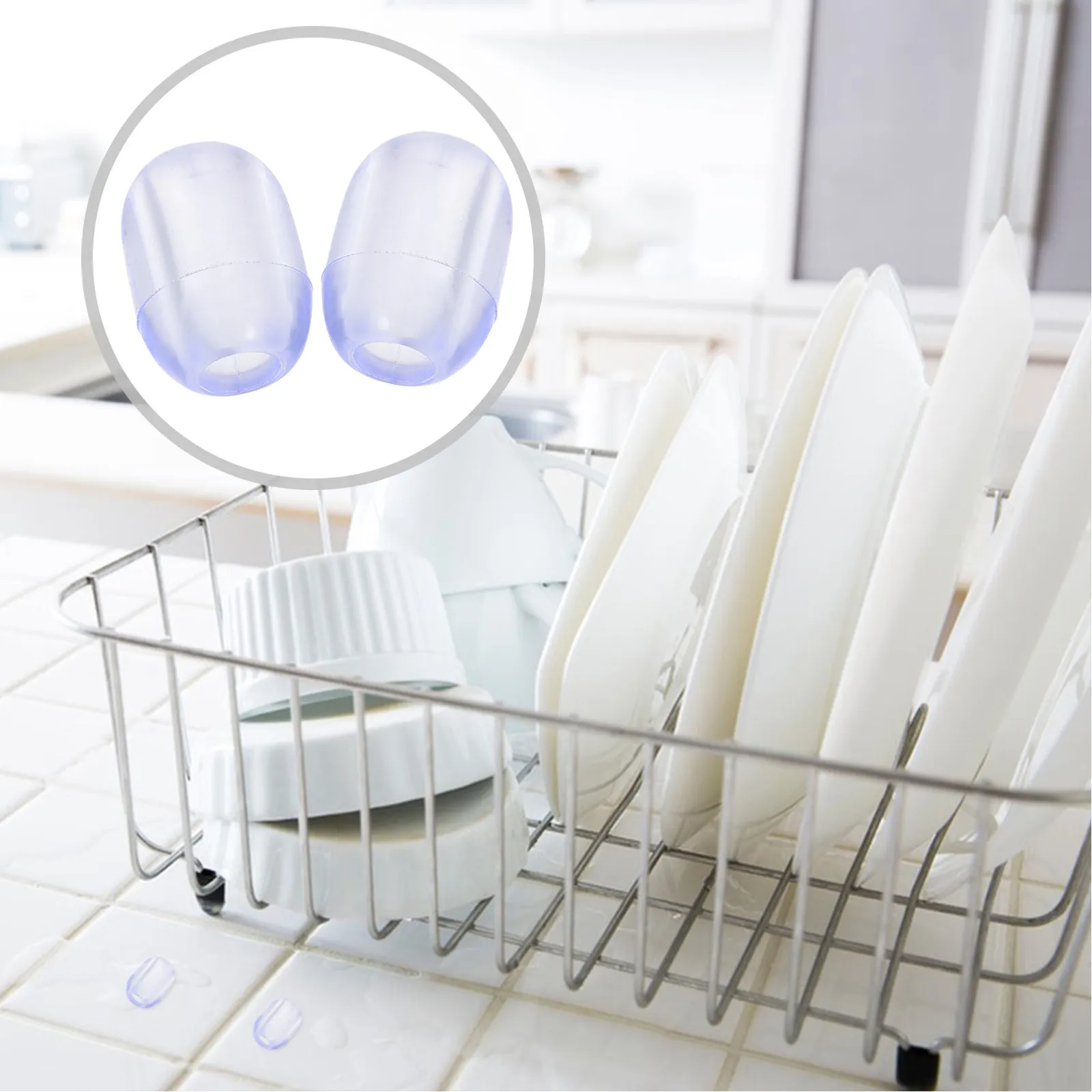 

10Pcs Sink Rack Feet Rubber Replacement Anti Slip Protector for Kitchen Sink Grid Stable Food Strainer Basket Accessories
