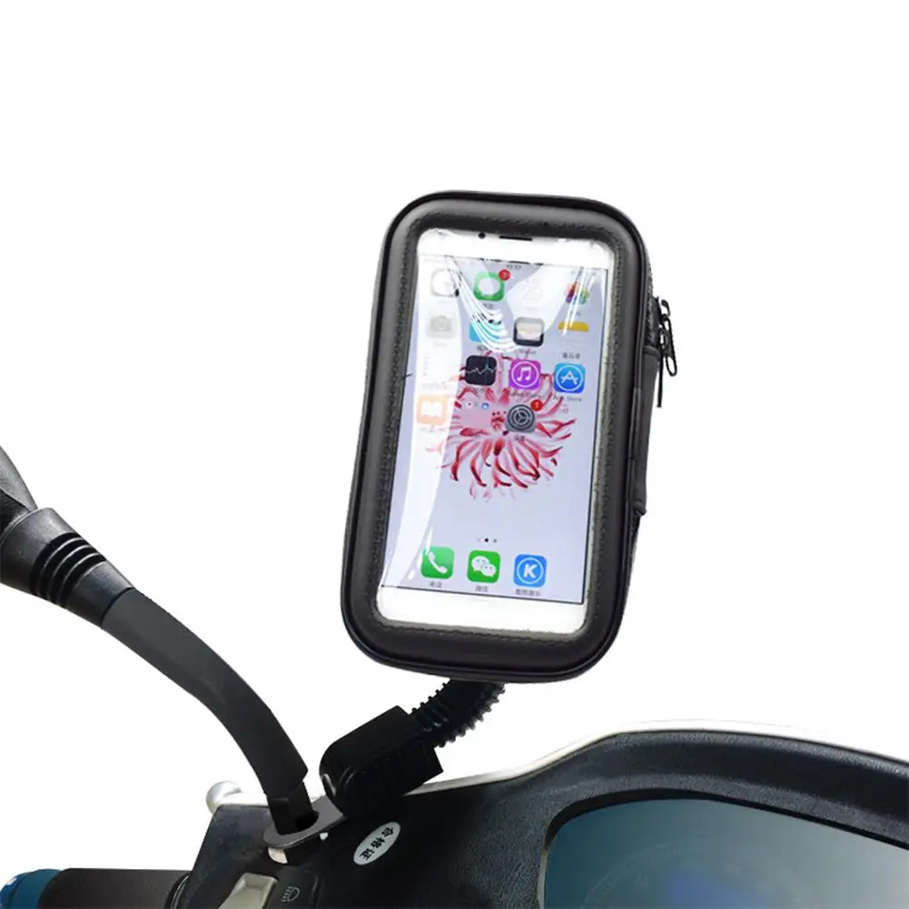 

Waterproof Motorcycle Phone Holder Bag Protect Your Phone For Motorcycle Handlebar Navigation B4M2