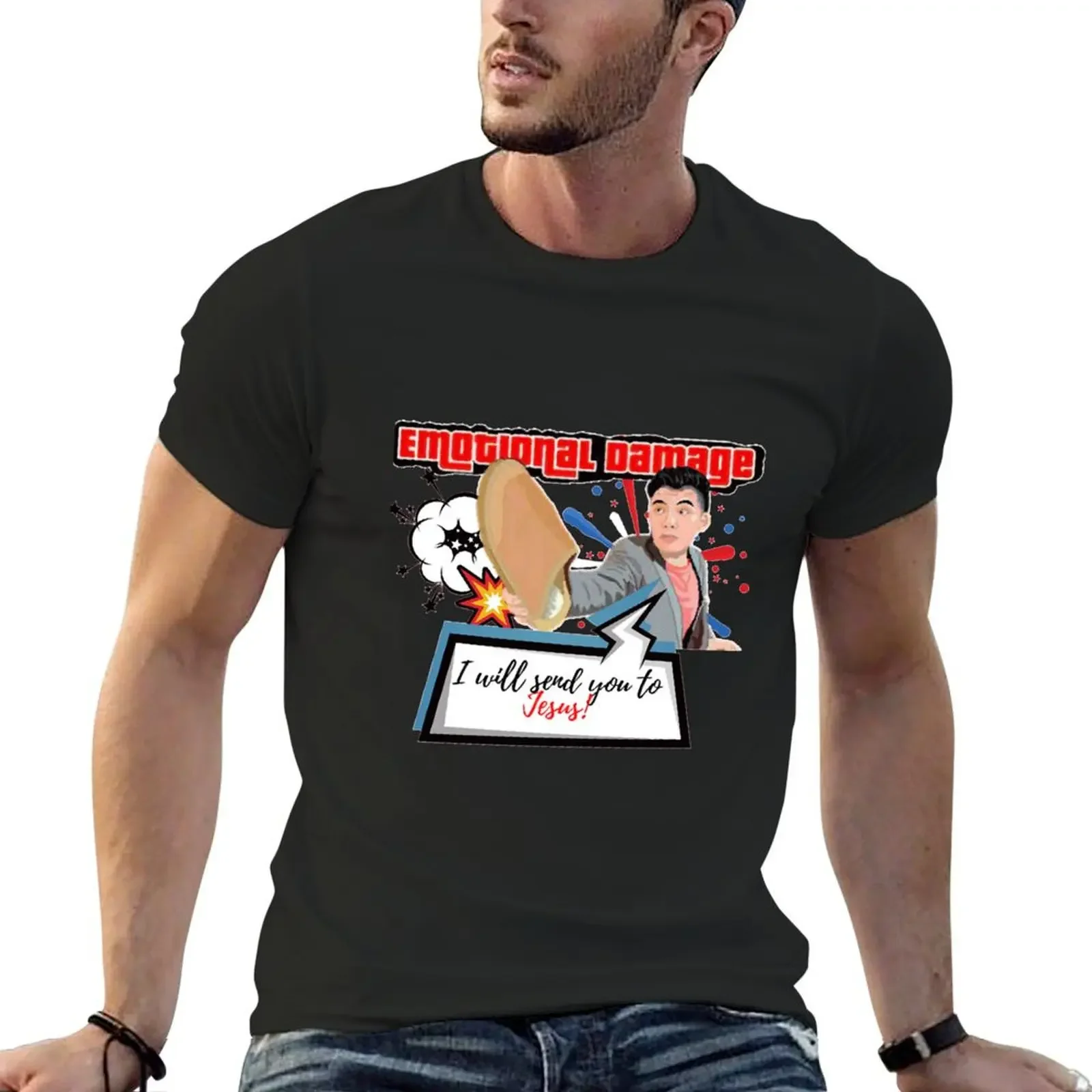 

Emotional Damage Steven He Meme T-Shirt basketball graphic tees custom t shirt men clothings