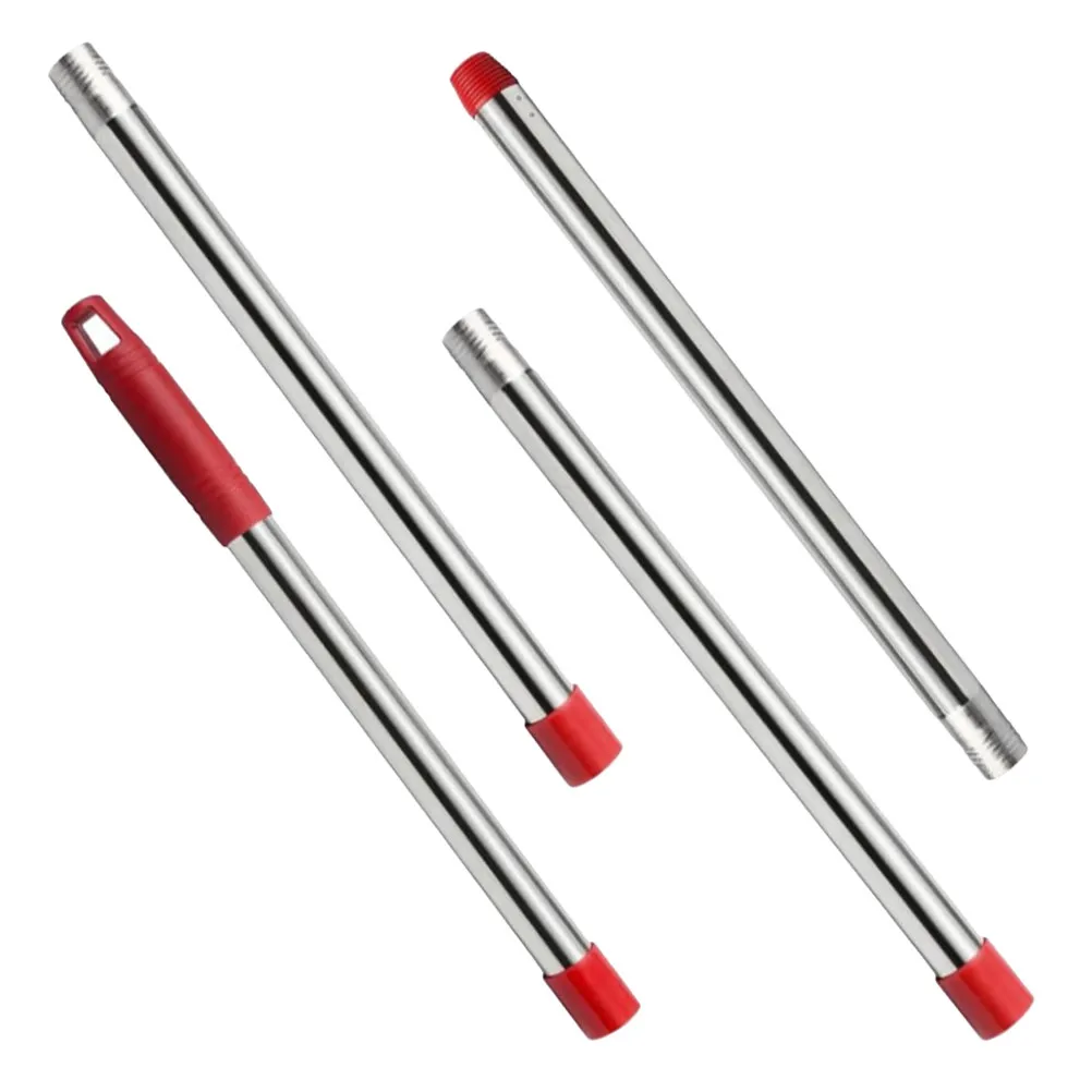 Stainless Steel Adjustable Mop Handle, 4-Section Detachable Floor Mop Rod for Household Cleaning