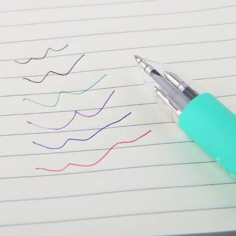 0.7mm 5 Colors In Retractable Ballpoint Pens Mechanical Pencil Smooth Writin