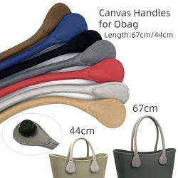 2024 Tanqu neuer langer kurzer runder einfarbiger Canvas-Stoff griff für die obag klassische Mini-O-Tasche Damen-Schulter handtasche