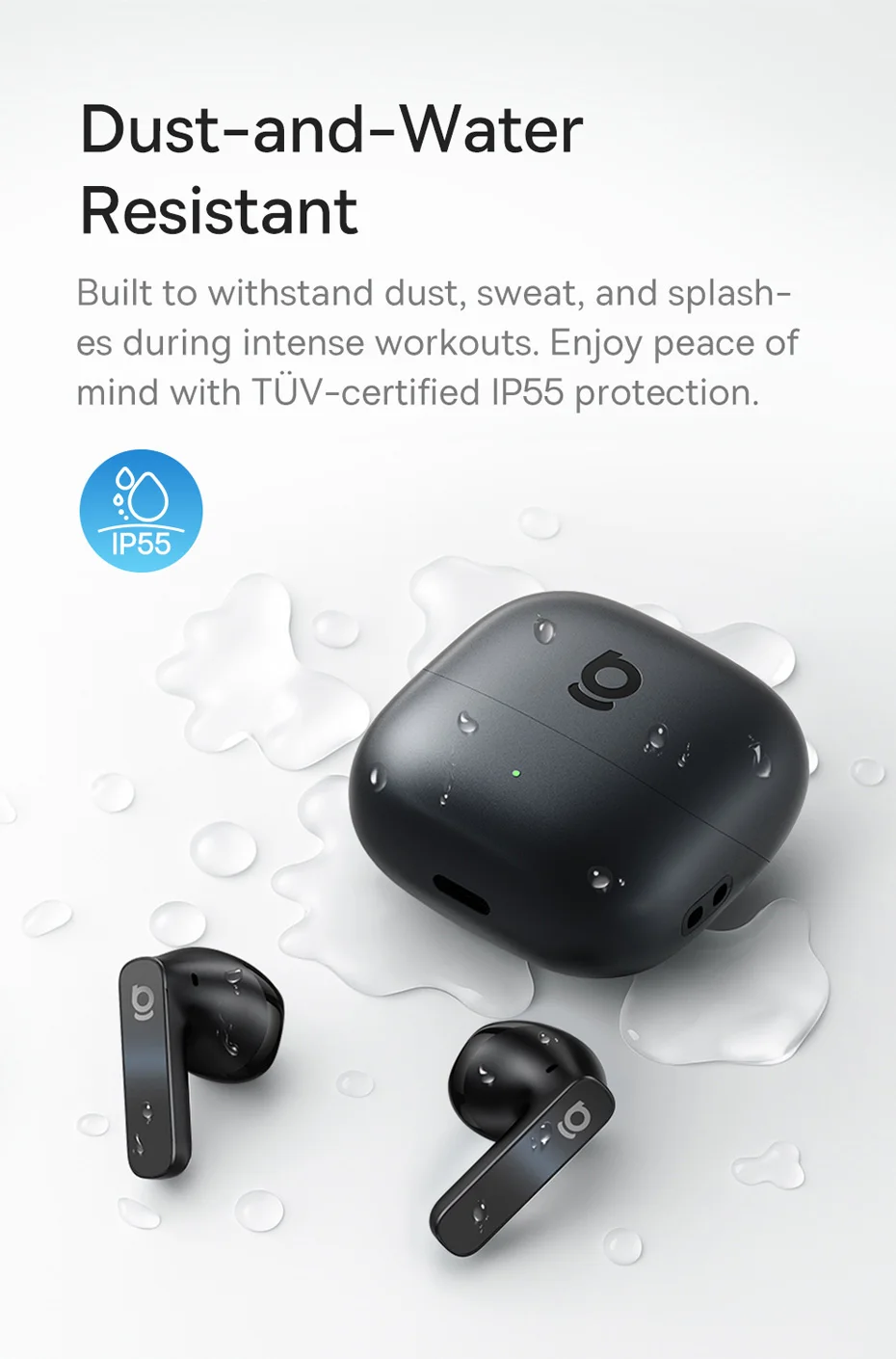 Baseus Bass BS1 NC -40 dB Echtzeit-Adaptive ANC Wireless Earbuds Bluetooth 6.0 Semi-Open-Kopfhörer LDAC Hi-Res Audio 6-Mic AI ENC – Detail 11
