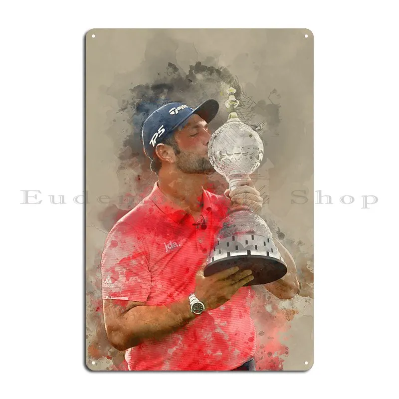 Jon Rahm Metal Sign Rusty Club Living Room Personalized Wall Mural Tin Sign Poster