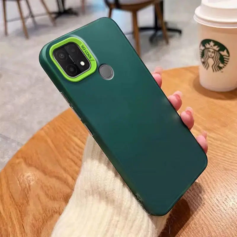 For OPPO A15 Case OPPO A15S Phone Case Oppo CPH2185 CPH2179 Cover oppo A15 A15S Cases Luxury Metallic Aurora Skin Matte Cover