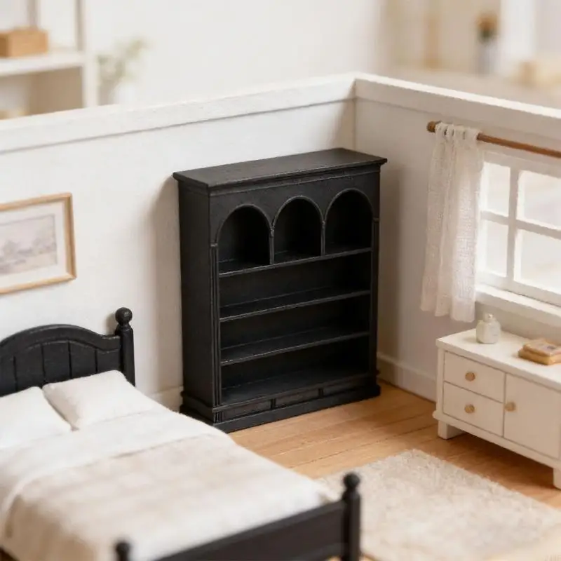 

1:12 Scale Doll House Display Shelf Miniature Furniture Living Room Scene Display Decoration for Kids Roleplay Activity 24BE