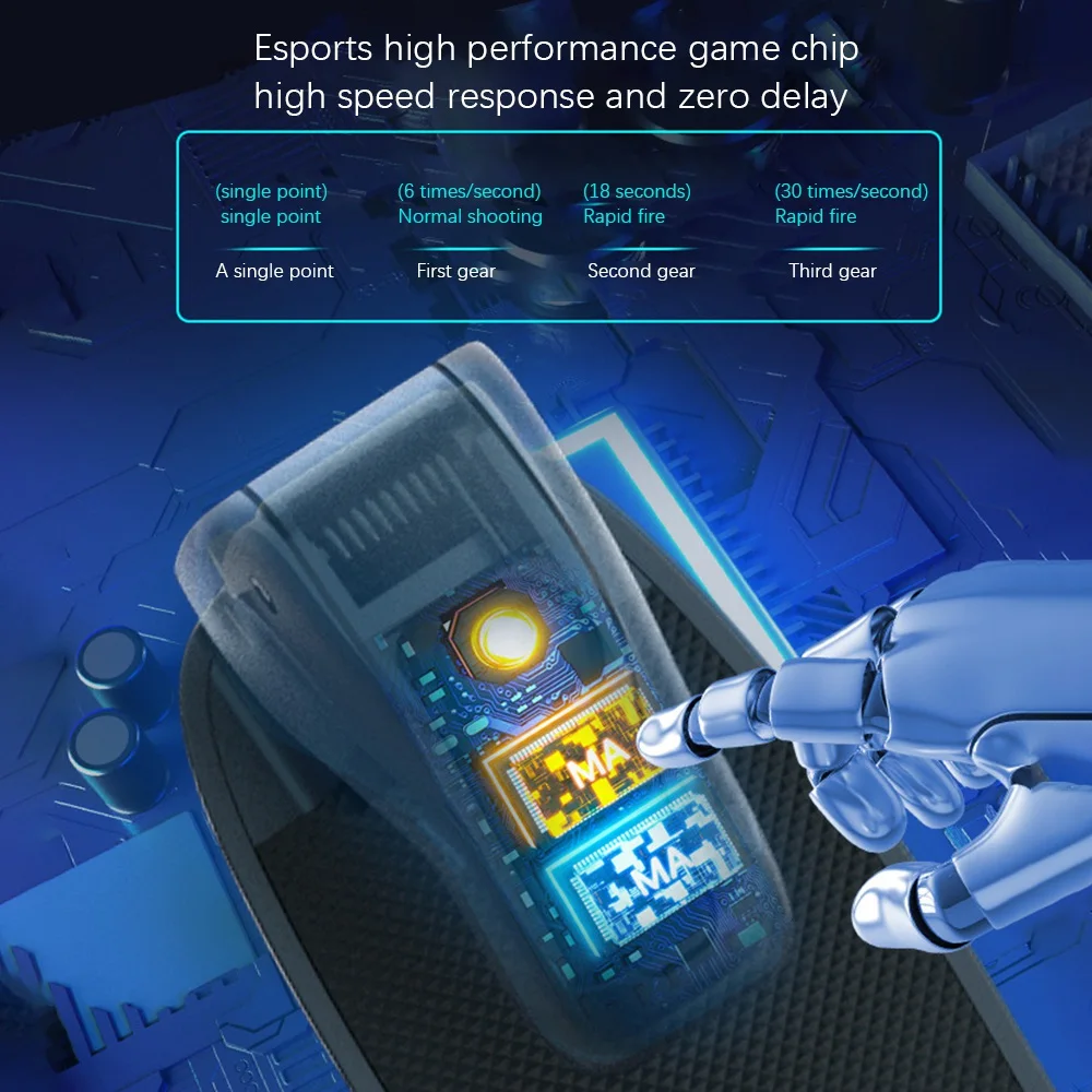 

A40I Mobile Game Controller Four Finger Gamepad for Trigger Game for / Android Gamepad