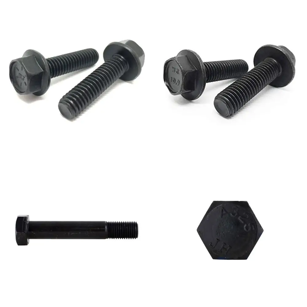 

Hex Flange Bolts Grade 8 Coarse Thread 3/8-16x1 Inch Full Thread Phosphate and Oil Coated for Strength and Durability