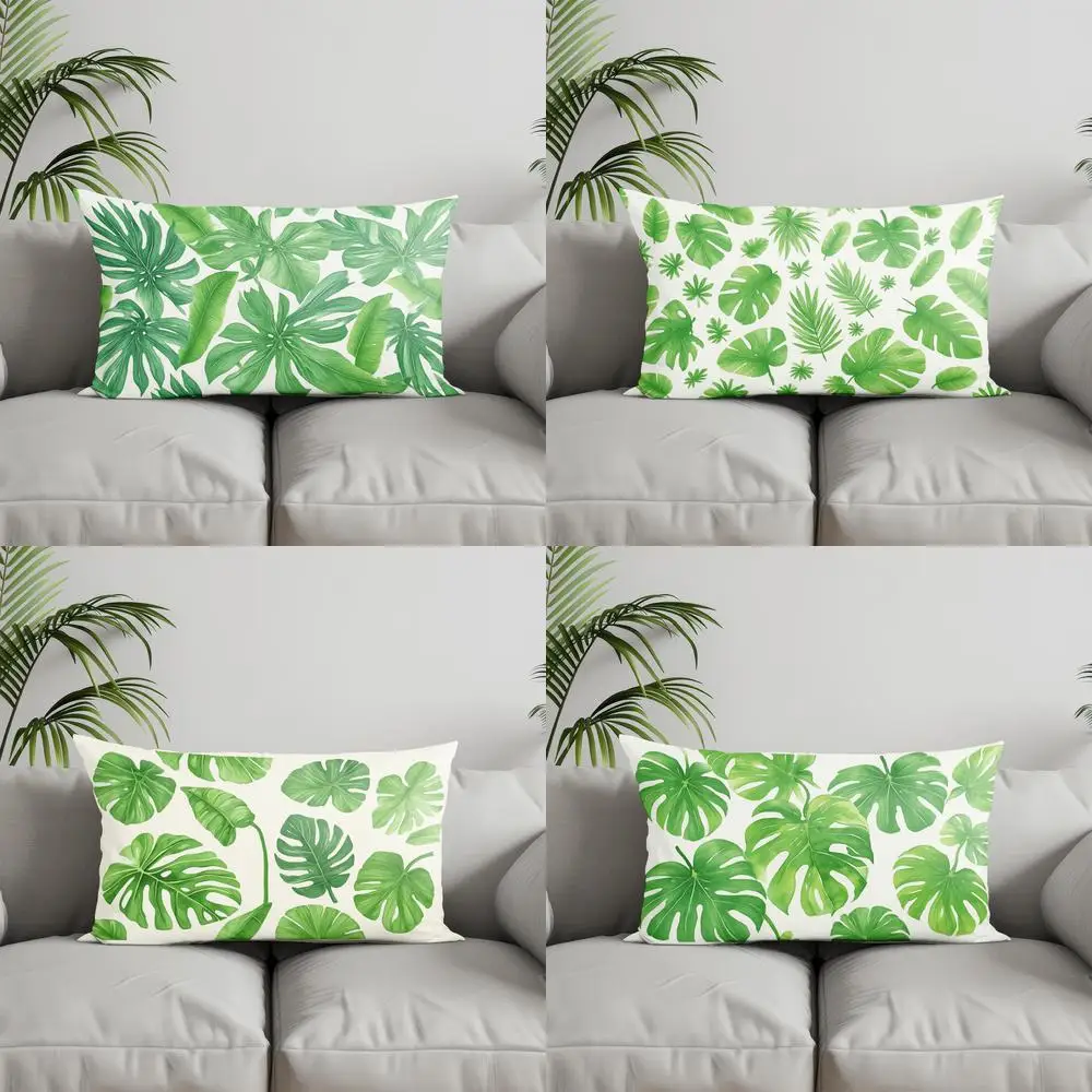 ديكور المنزل نمط أوراق الاستوائية رمي وسادة مناسبة ل أريكة غرفة نوم سيارة وسادة غطاء وسادة مستطيلة الظهر وسادة