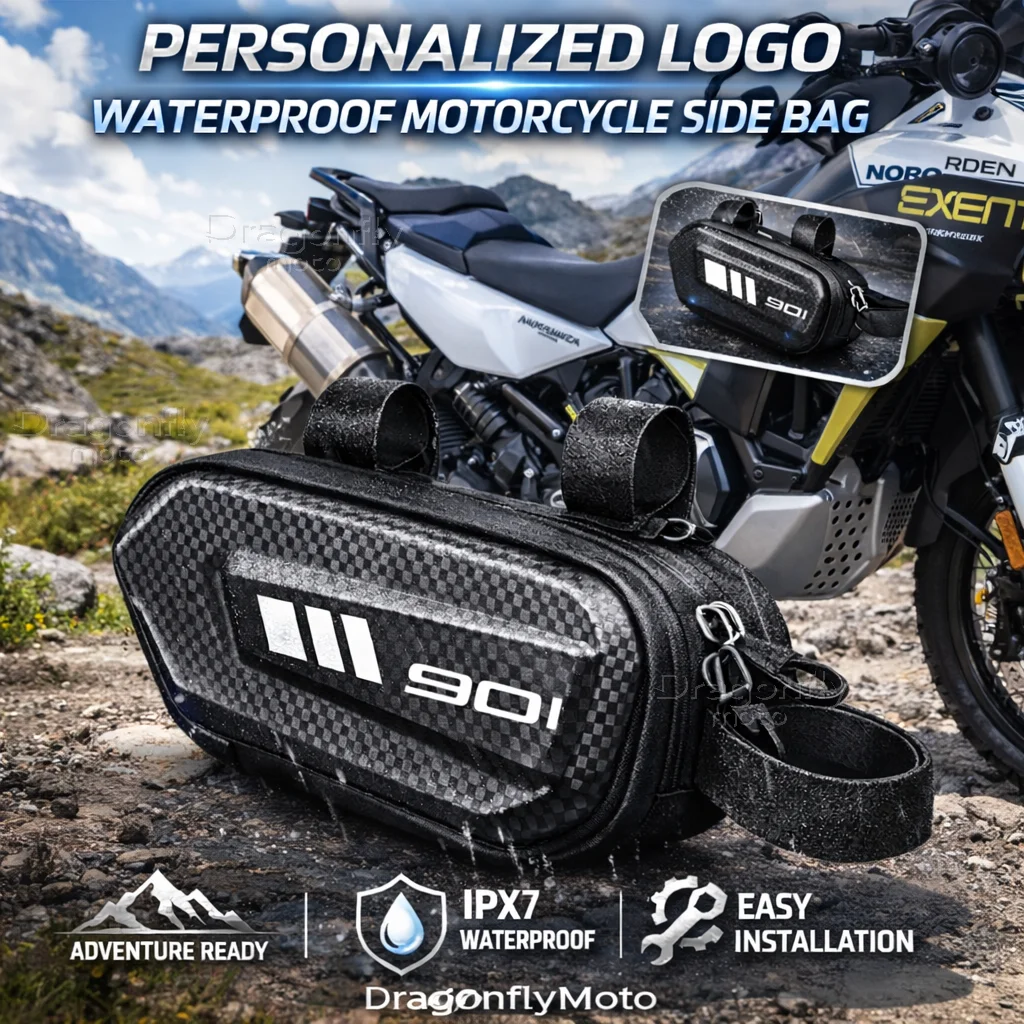 For Husqvarna Norden 901 Expedition Motorcycle Side Bag Personalized Logo Waterproof Hard Shell Saddlebag