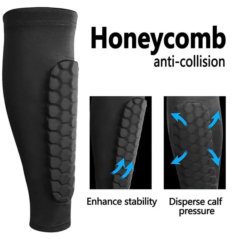 Football Shin Guards Leg Sleeves Honeycomb Nylon Support Sock Shin Protector Soccer Gear Soccer ShieldsSports Legging Gear