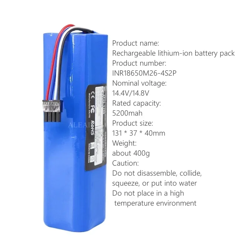 14.4V 6500MAH 5200mAh 4S2P For Eufy Robovac L70 L10 Hybrid T2190 Qihoo 360 S9 X95 X90 Robot Vacuum Cleaner Battery