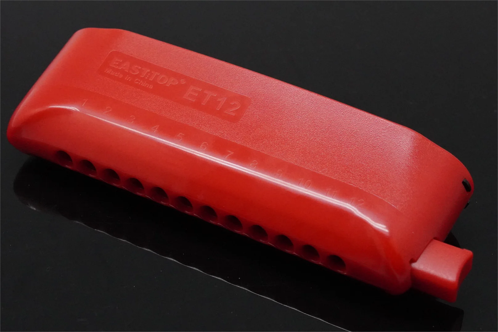 EAST TOP ET12 Chromatic Harmonica For Adults and Professionals with Unique Modern Design, Red Color with forerunner