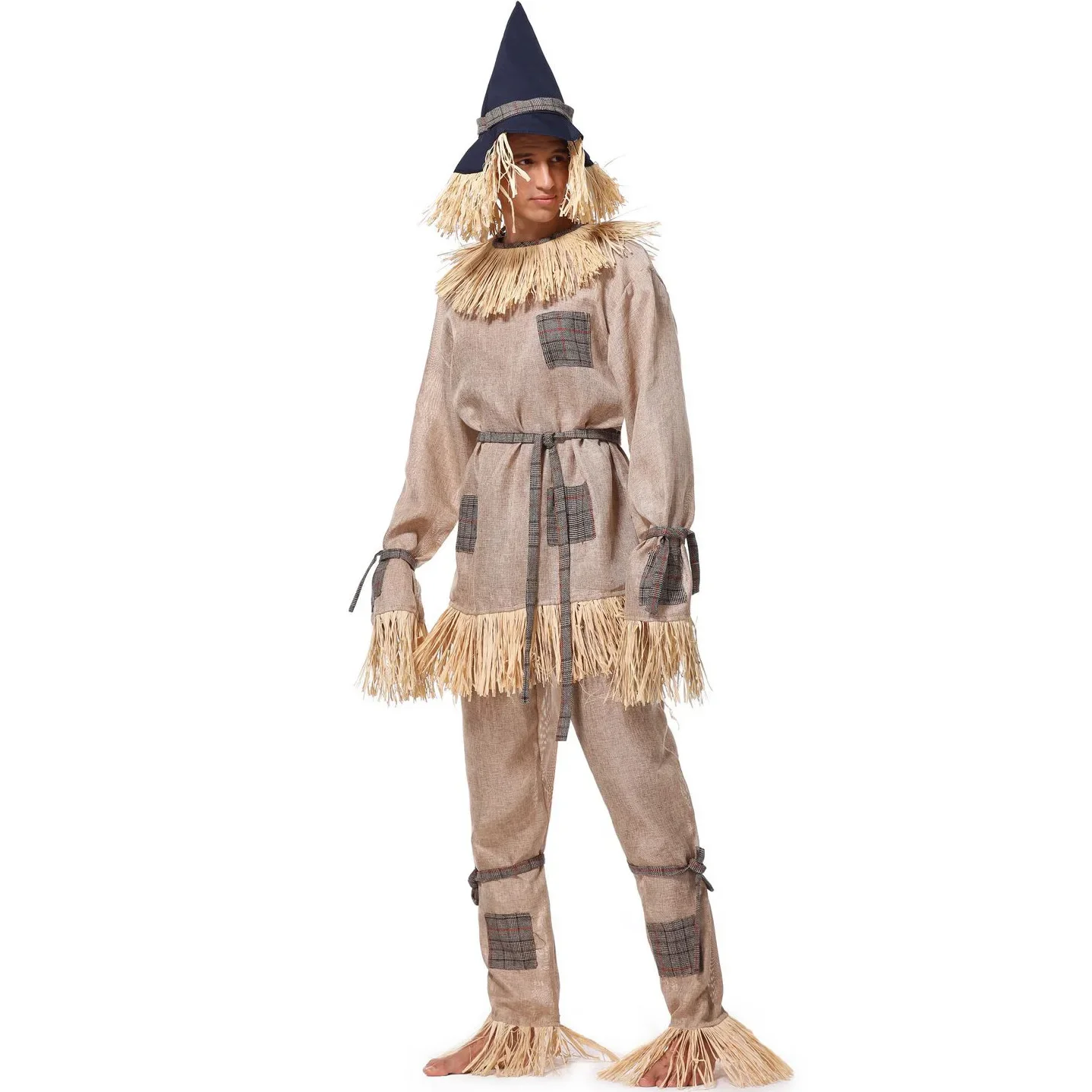 New Men's Wizard Of Oz Scarecrow Drama Stage Costumes Halloween European And American Game Costumes Witch Costumes