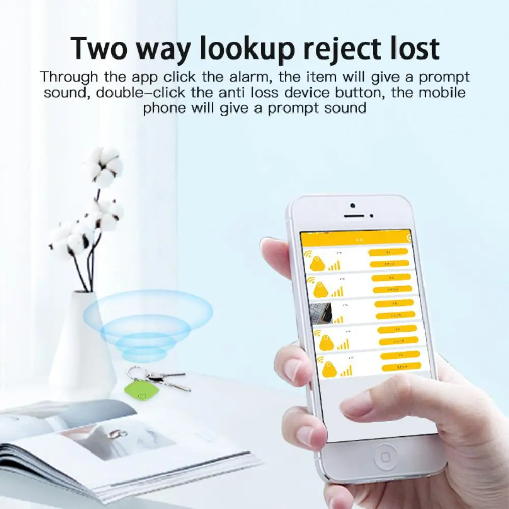 1~8PCS Portable Anti-lost Keychain Key Finder Device Mobile Phone Lost Alarm Two-way Finder Artifact Smart Tag GPS