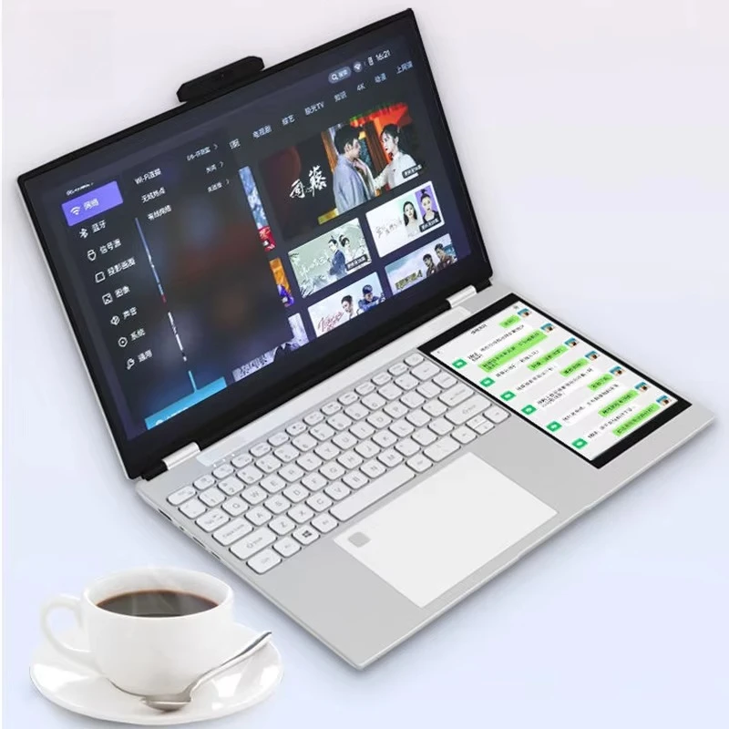 

High Quality Win 11 Dual Screen 15.6inch +7inch Touch Screen Computer 1tb 2tb Ssd 11th Core Laptop For Education