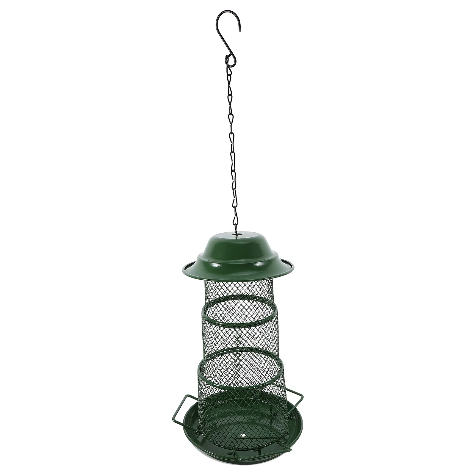 

Feeder Outdoor Garden Balcony Patio Space-Saving Single Layer Square Hanging Mesh Compact Portable Attracts Birds