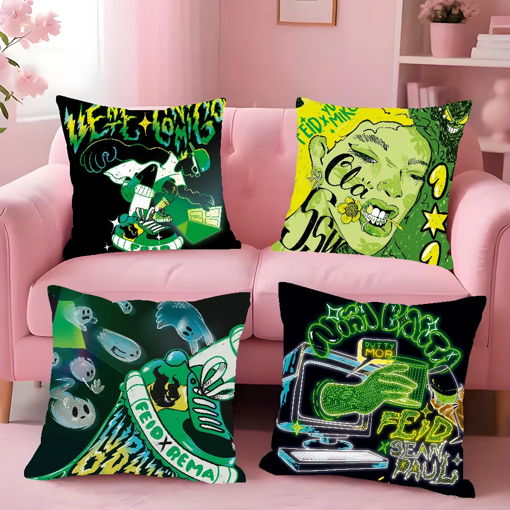 Singer F-Feid Cushion Cover Square Double-Sided Printing Sofa Cushion Cover Pillowcase Bedroom Bedside