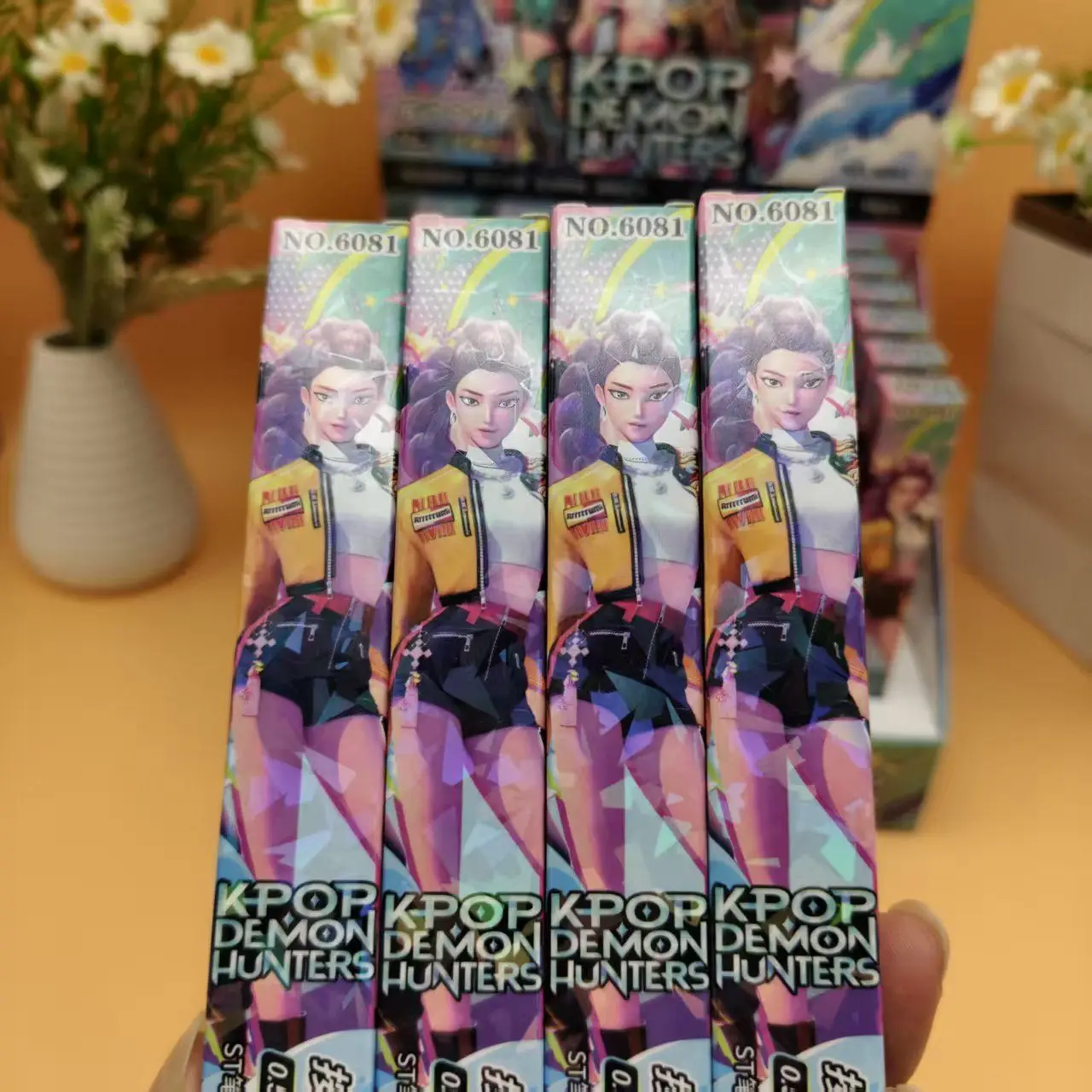 K-pop demon hunters caneta neutra 0.5 caneta preta estudante papelaria presente fragrância caneta ídolo limitado derivado