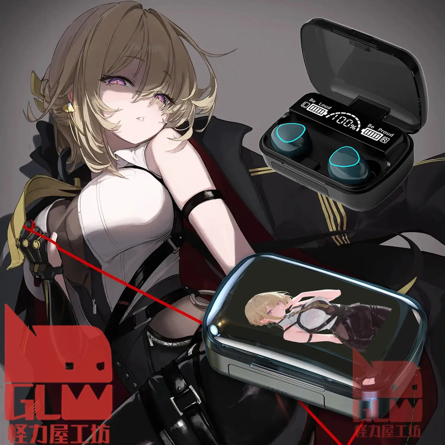 Zenless Zone Zero Evelyn Chevalier سماعات رأس لاسلكية عالية الجودة بلوتوث 5.0 IPX5 HIFI داخل الأذن سماعة الألعاب سماعات الألعاب