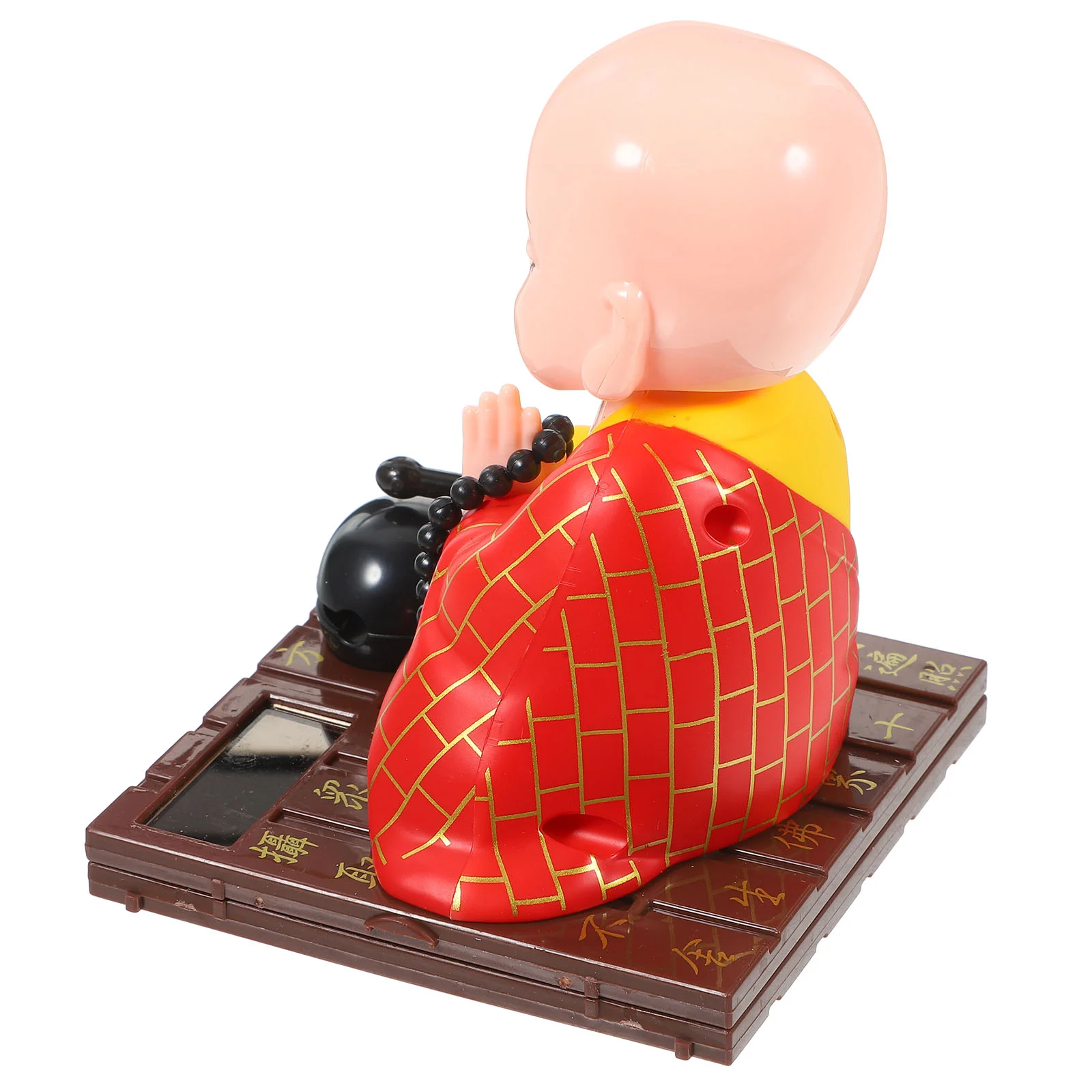 Ornaments Topper Solar Dashboard Figures Car Sculpture Tea Pet Monk Zen Buddha Statue Craft Crystal