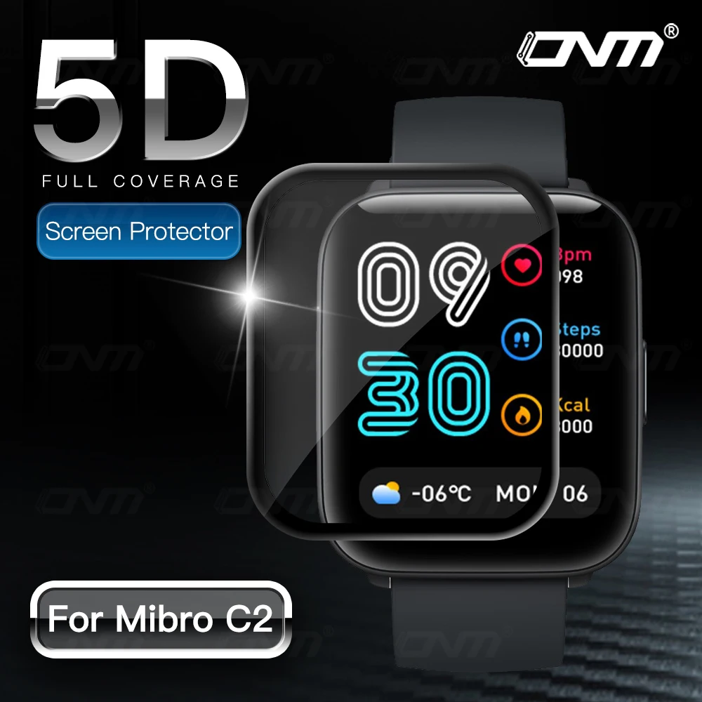 

Screen Protector for Mibro Watch C2 Full Coverage Protection Film Flexible Anti-scratch Ultra-HD Protective Film Accessories