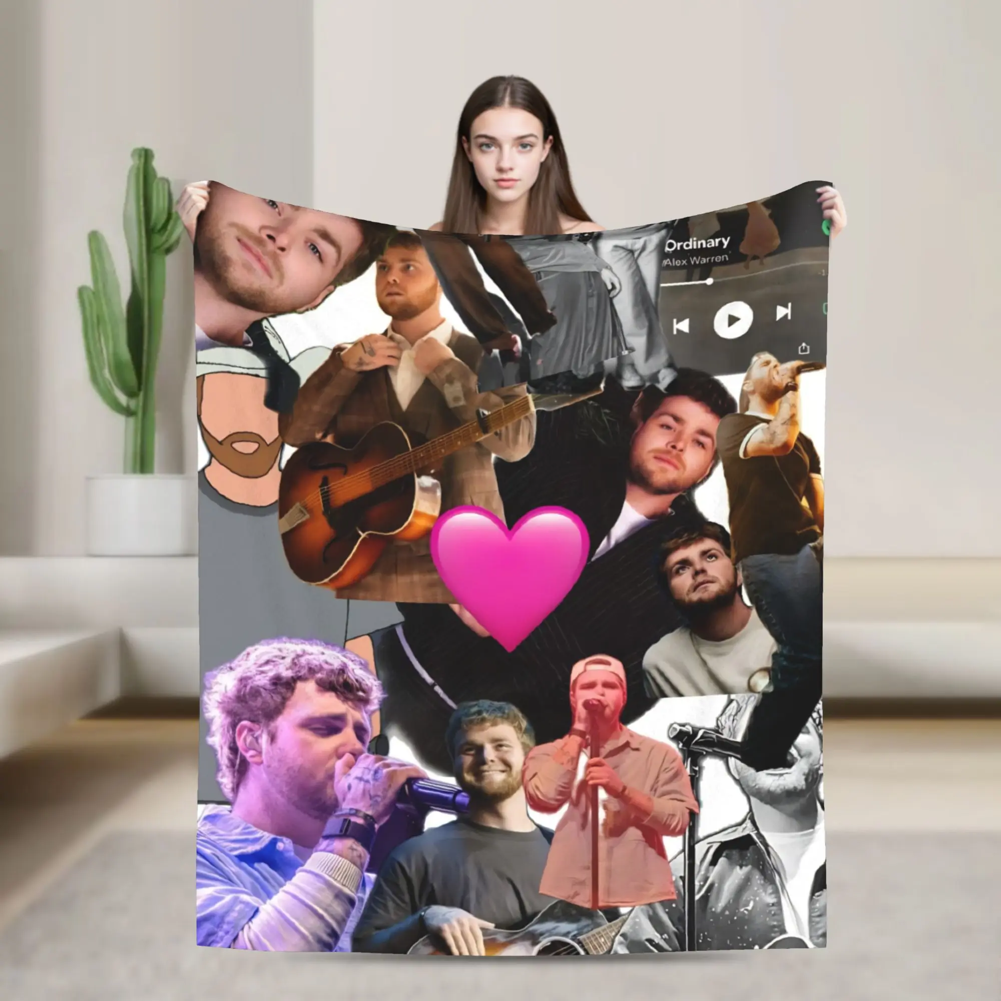 بطانية ناعمة دافئة ديكور أليكس وارن أمريكا المغني رمي بطانية الفانيلا المفرش لغرفة النوم الجدة غطاء سرير أريكة #1