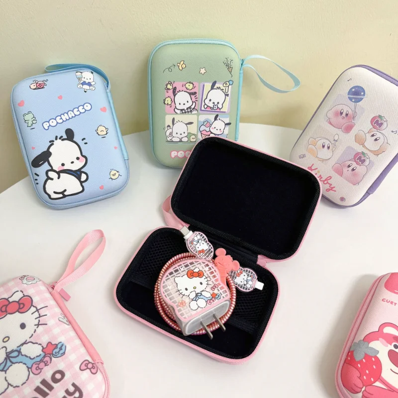 

Sanrio Hello Kitty Kirby Pochacco Charger Protective Sleeve Date Cables Cover Kawaii Cute New Fashion for iPhone 18/20w Portable