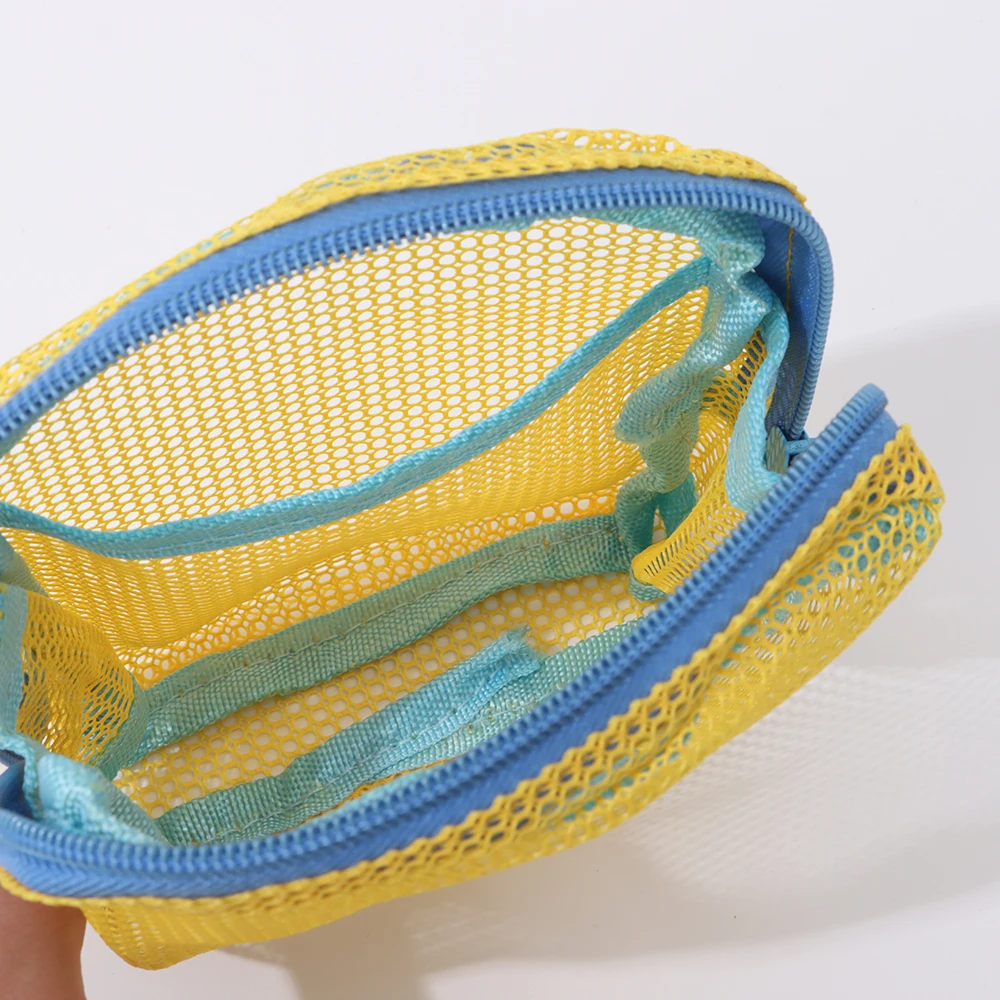 Fashion Dopamine Color Storage Bag Large Capacity Toiletry Mesh Cosmetic Bag Candy Color Make Up Case
