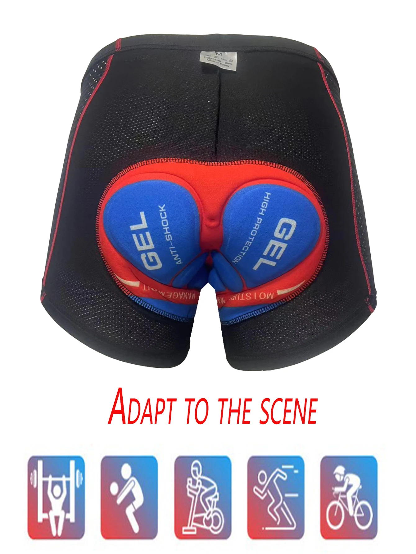 Breathable Cycling Shorts Cycling Underwear 5D Gel Pad Shockproof Bicycle Underpants Mtb Mountain Bike Clothing Road Cycling Underwear Men's Shorts