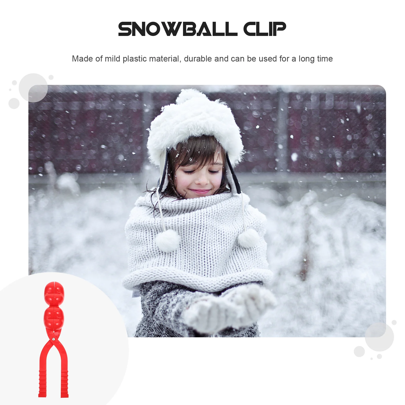 2 Stück Outdoor Schneeball Clip Kind Schneekugel Kinder Winter Spielzeug Kunststoff Clips