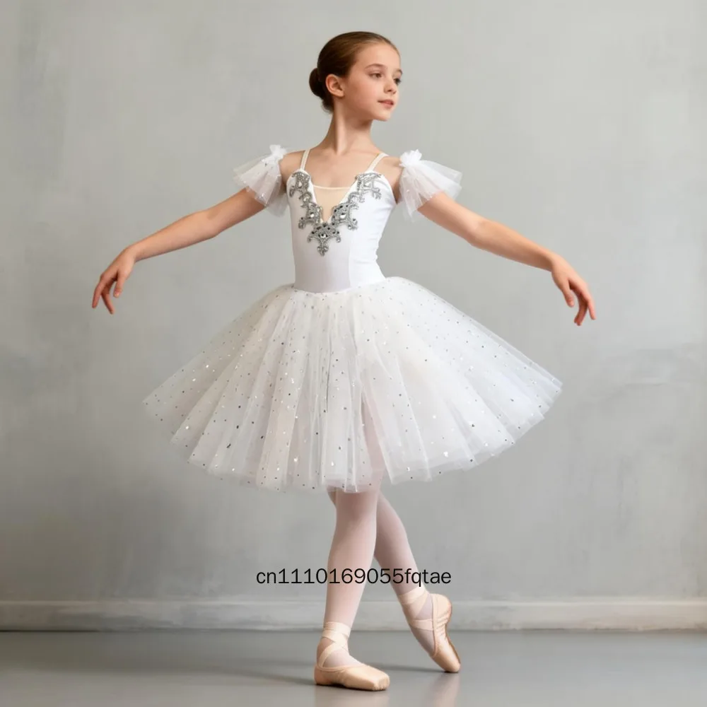 New Girls Ballet Tutu Skirt Children's Tulle Dance Practice Skirt Princess Performance Costume For Ballet Class & Stage Show