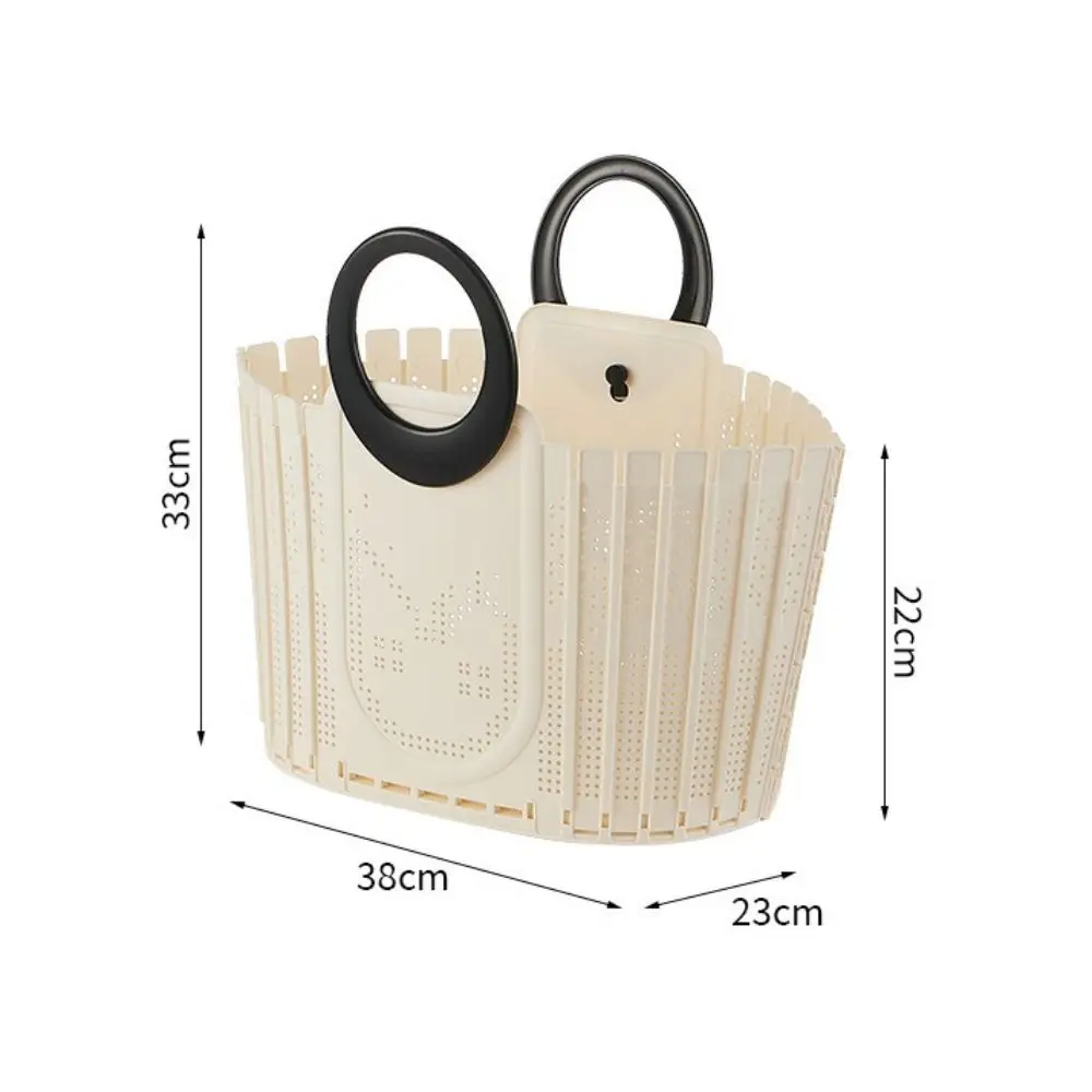 Portable Plastic Dirty Clothes Basket Folding Wall-mounted Laundry Hamper Durable Foldable Laundry Basket Home Use - view 6