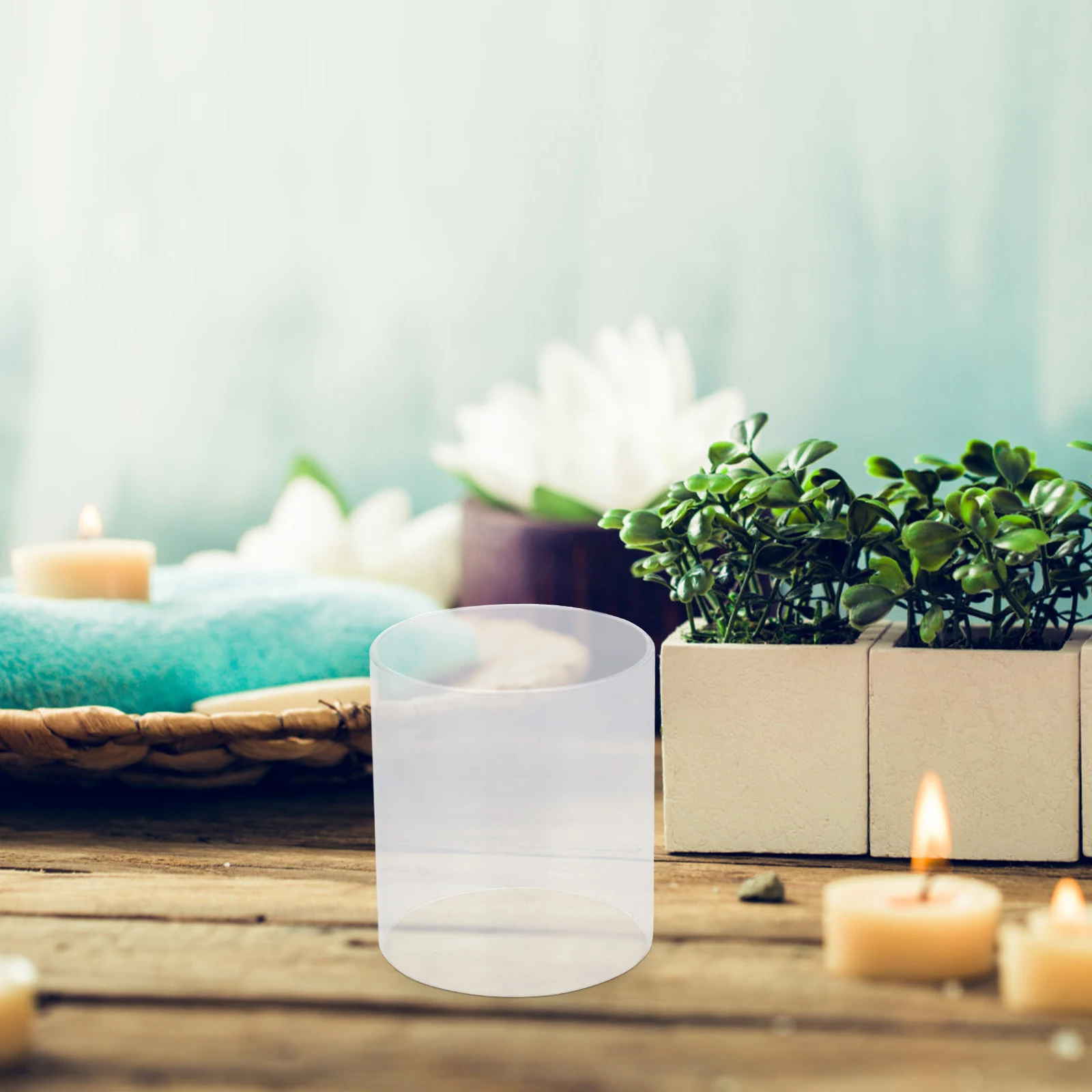 

Vitre Glass Lampshade Clear Candleholder Tube Bracket Cylinders for Candles