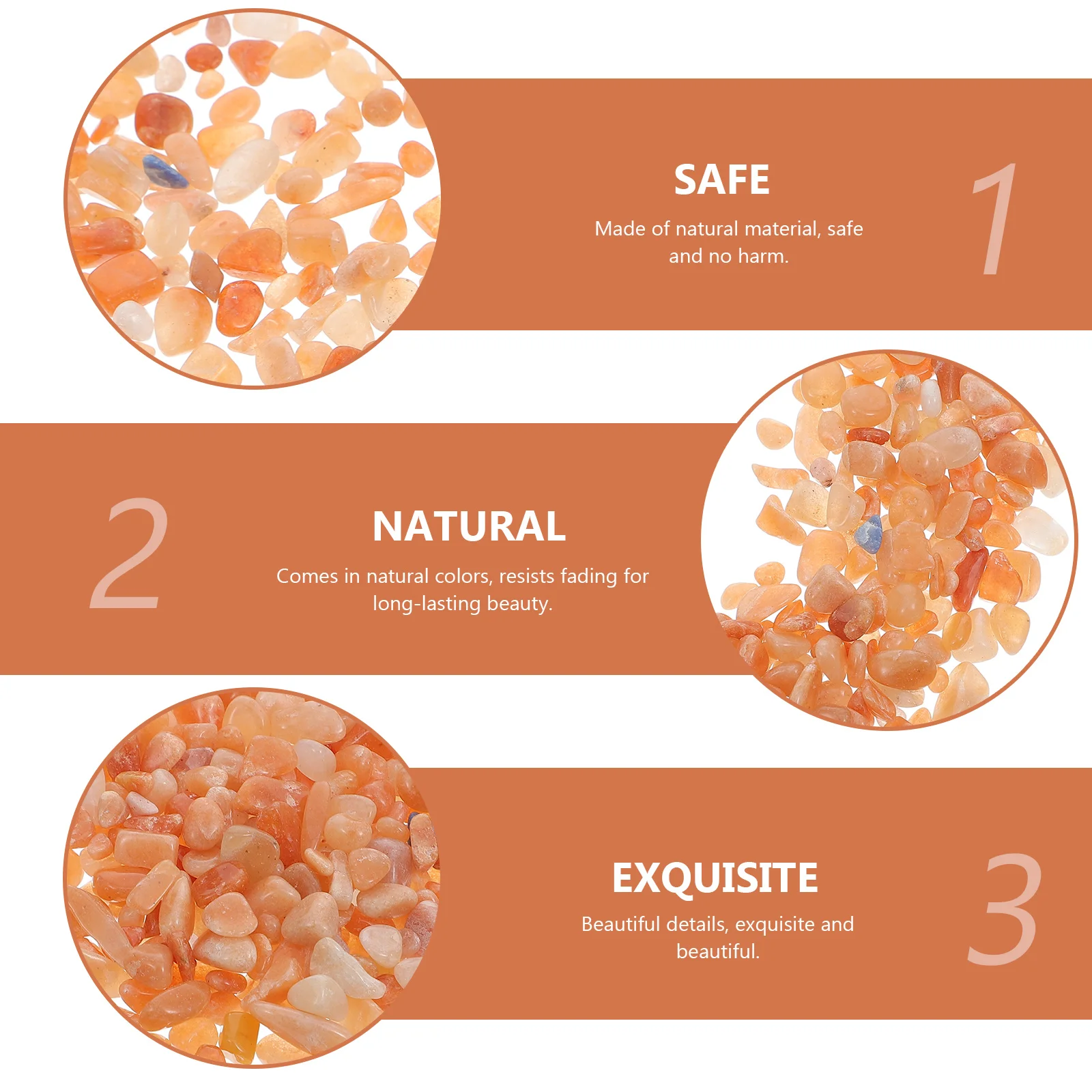 

Crystal Gravel Decoration Natural Stones Smooth Fade Resistant Aquarium Fish Tank Landscaping Water Gardens Decorative