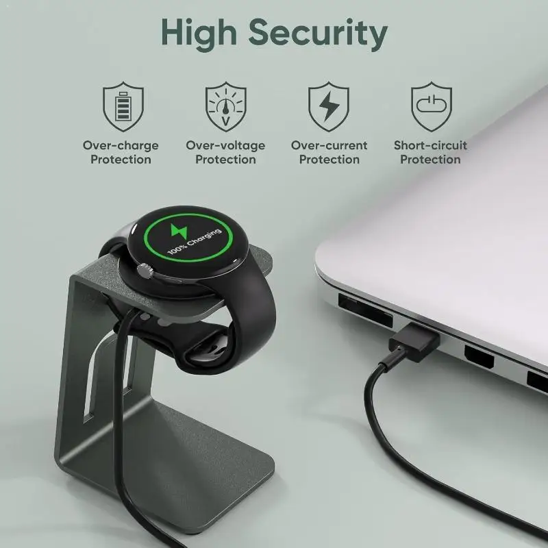

Charger Dock Stand Fast Tidy Charging Charging Station Aluminum Alloy Watch Charger for Galaxy Watch6/6 Classic/5/5pro