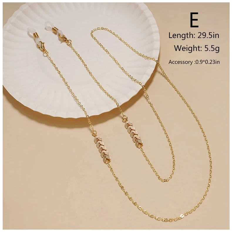 2022 neue Perlen Sonnenbrillen Ketten Gold Stern Brillen Ketten Frauen Sonnenbrillen Halter Halskette Brillen halter Zubehör – Detail 6