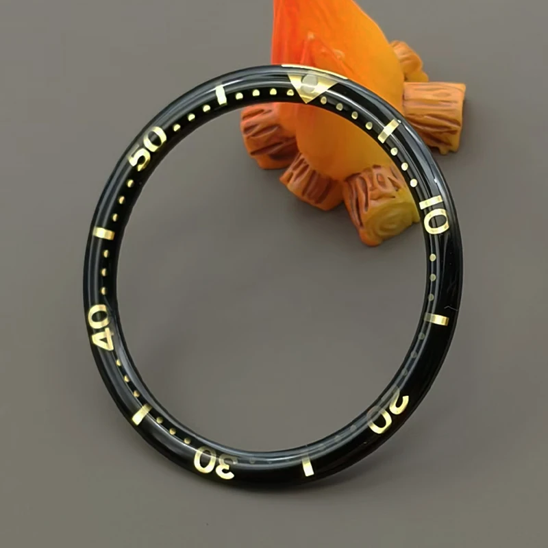 NH35 Case Ring 39mmx32.2mm Flat Resin Bezel Insert Fits 6105 6309 Turtle Watch Case NH35 NH36 Movement Watch Repair Bezel Ring