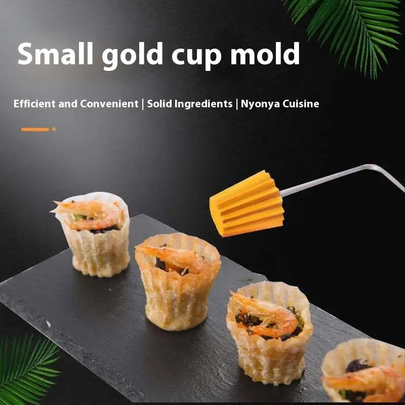 1Pc Malaysian Traditional Pie Tee Maker - Top Hat Creative Wood Handle Mould, Reusable Fried Snack Bakeware Gadgets