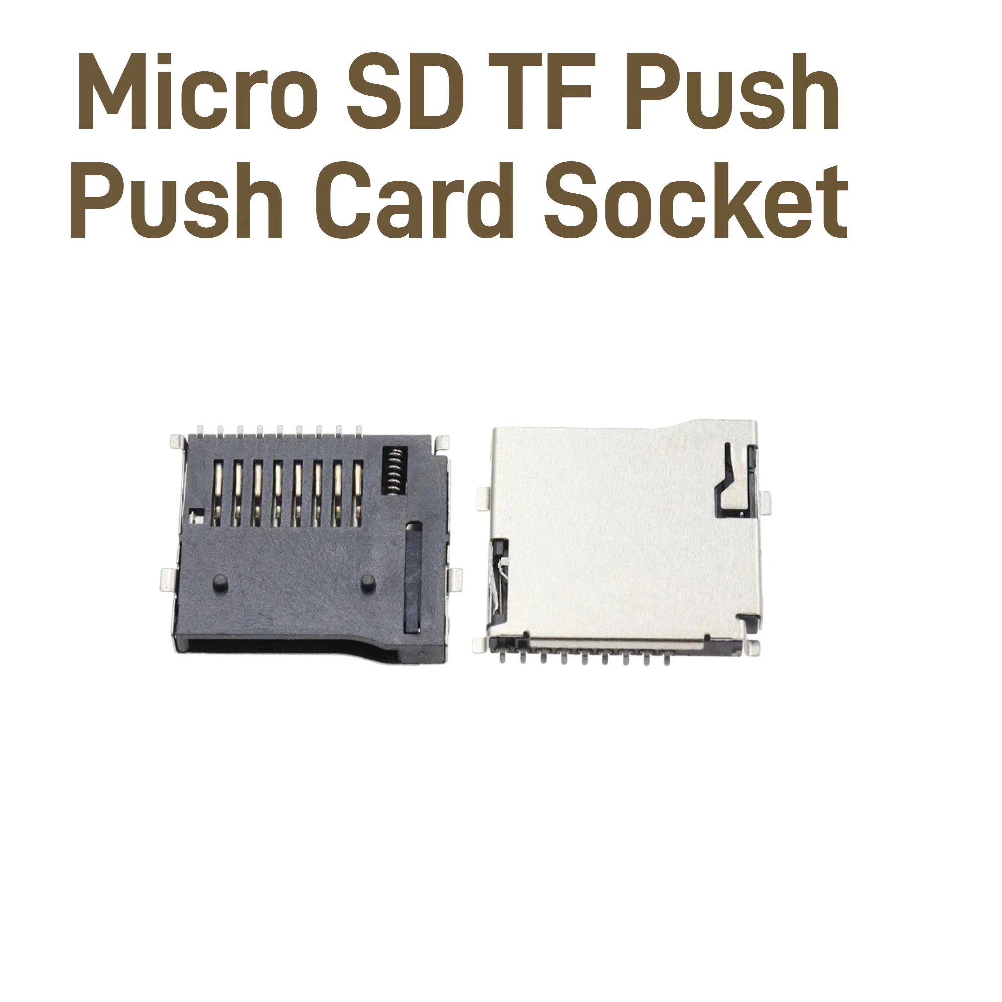 Micro SD TF Card Holder Push‑Push Self‑Eject SMD Socket External Welding Memory Card Slot Connector For PCB Circuit Board