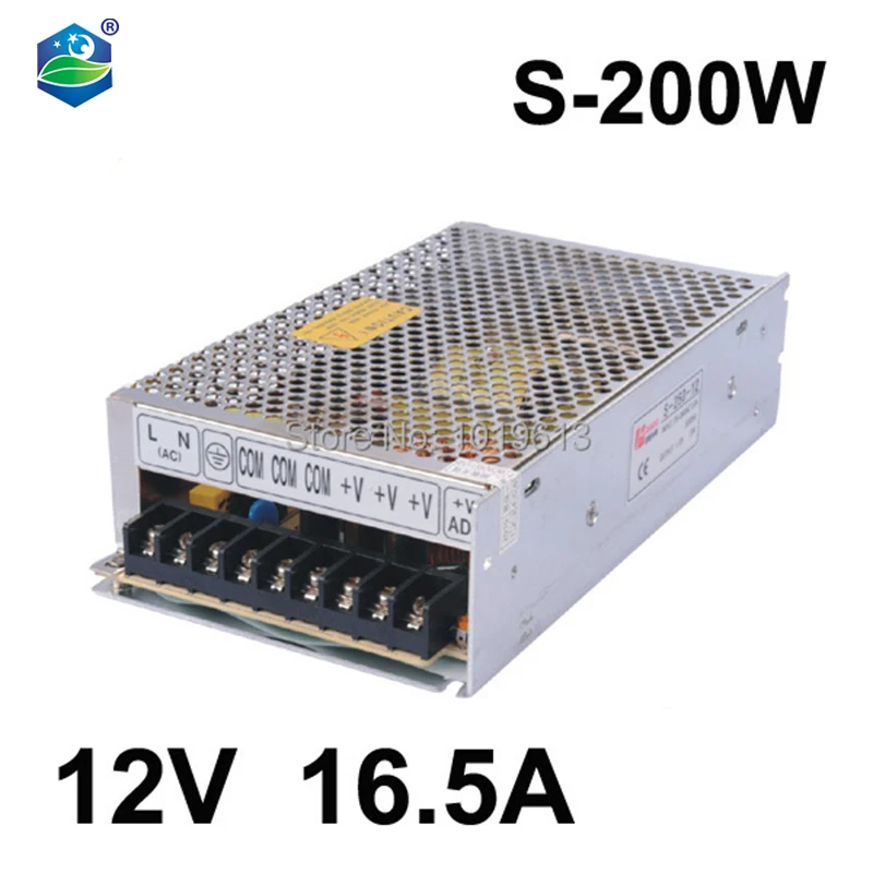 High Quality LED display switching power supply LED power supply 12V 16.5A 200W transformer 100-240V