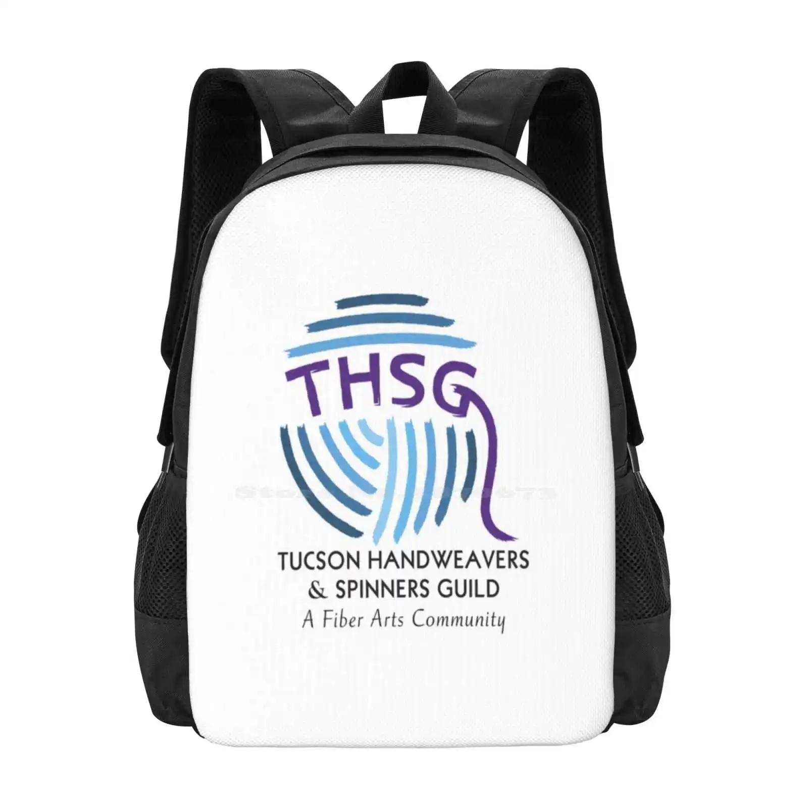 Thsg Logo With Name Large Capacity School Backpack Laptop Bags Thsg Logo Name