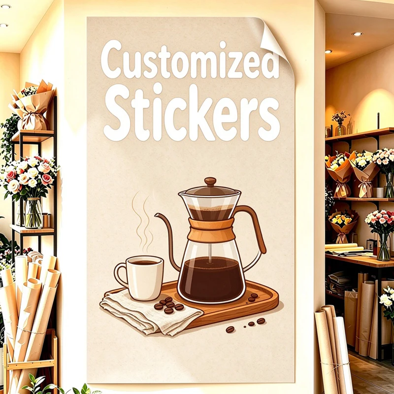 Any Size 100 cm Custom Stickers Suitable For Assisted Living Facility Supermarket Barber Shop Commercial Advertising Promotion