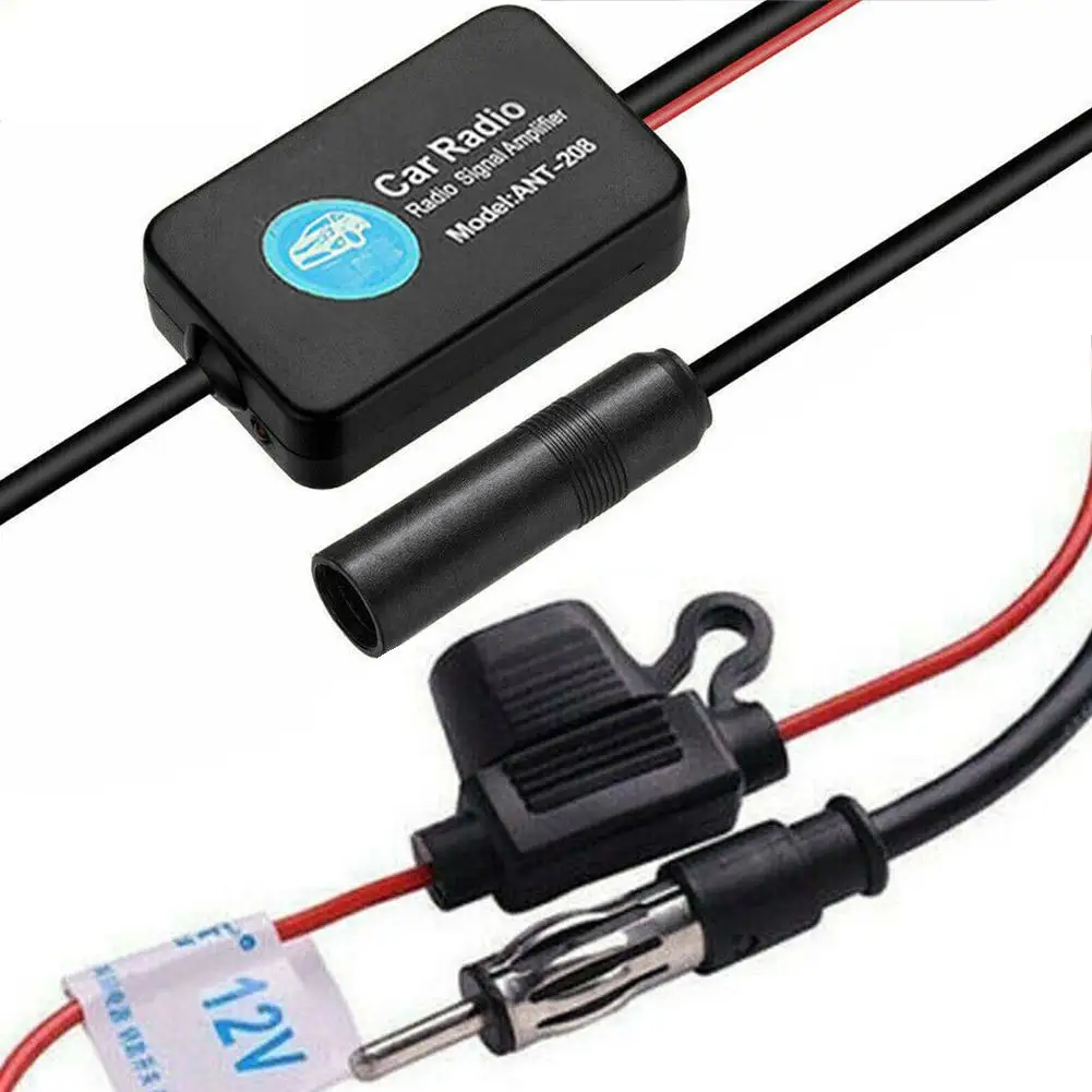 Universal FM Radio Signal Car Antenna Signal Amplifier Anti-interference Enhance Set AM Auto Electronic Amp Accessories 12V